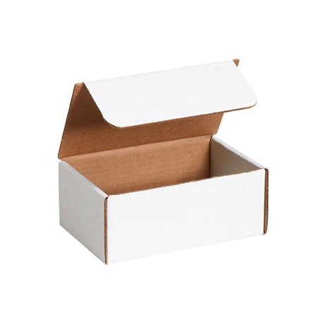 Box Packaging Corrugated Literature Mailers, 7-1/8L x 4-1/2W x 3H, White, PK50 ML743